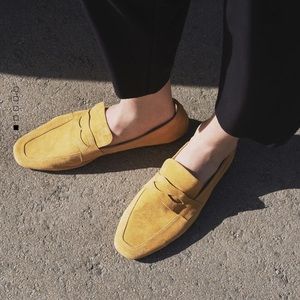 MNG-Mango Leather loafers, 100% leather